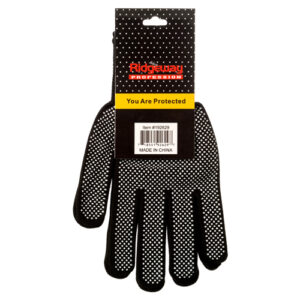 Glove Black Dotted Stretchable